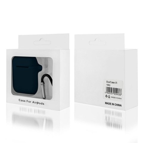 Etui na słuchawki do Apple AirPods I/II granatowy Etui na słuchawki do Apple AirPods I/II granatowy