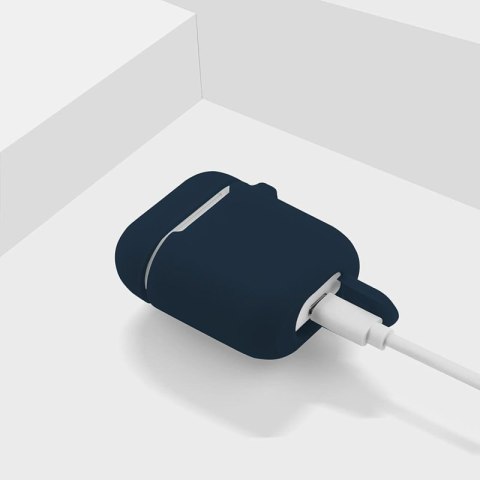 Etui na słuchawki do Apple AirPods I/II granatowy Etui na słuchawki do Apple AirPods I/II granatowy