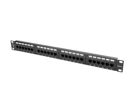 Patch Panel 24 Port 1U Kat.5E czarny Patch Panel 24 Port 1U Kat.5E czarny