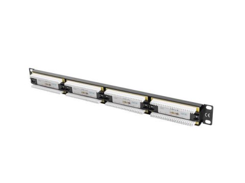 Patch Panel 24 Port 1U Kat.5E czarny Patch Panel 24 Port 1U Kat.5E czarny