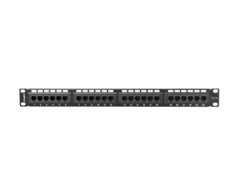 Patch Panel 24 Port 1U Kat.5E czarny Patch Panel 24 Port 1U Kat.5E czarny