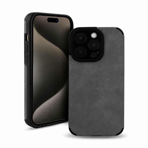 Etui SUEDE do Apple iPhone XR ciemny szary Etui SUEDE do Apple iPhone XR ciemny szary