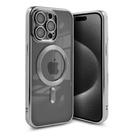 Etui MAGSHINE MAGSAFE do Apple iPhone 15 PRO MAX srebrny