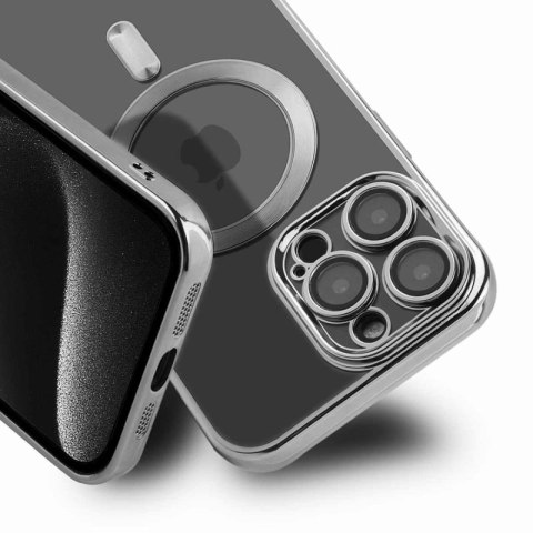 Etui MAGSHINE MAGSAFE do Apple iPhone 16+ srebrny