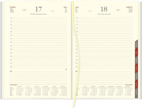 Kalendarz Cross z gumką i ażurową datówką A4 dzienny papier kremowy 204 A4DRK czerwony Wokół Nas Kalendarz Cross z gumką i ażurową datówką A4 dzienny papier kremowy 204 A4DRK czerwony Wokół Nas