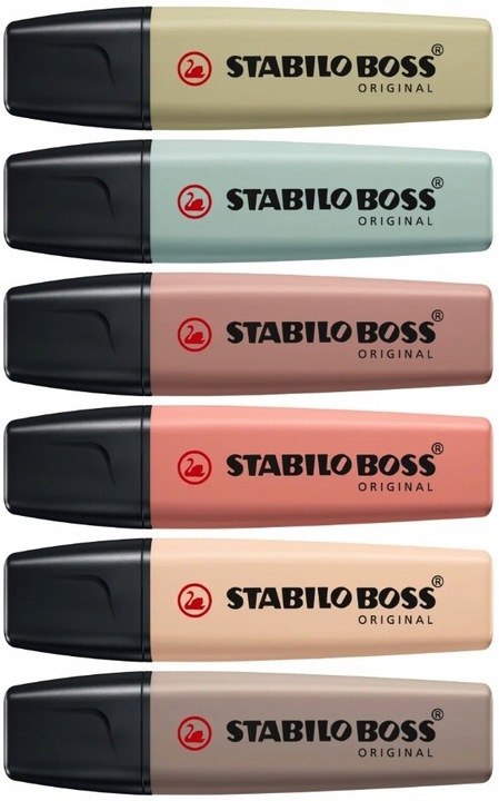 Zakreślacz BOSS ORIGINAL Nature COLOURS 70/6-2-2 mix 6 kolorów Zakreślacz BOSS ORIGINAL Nature COLOURS 70/6-2-2 mix 6 kolorów