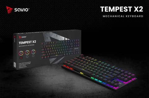 Klawiatura mechaniczna RGB Tempest X2 Outemu Red Klawiatura mechaniczna RGB Tempest X2 Outemu Red