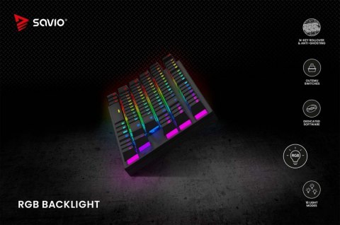 Klawiatura mechaniczna RGB Tempest X2 Outemu Red Klawiatura mechaniczna RGB Tempest X2 Outemu Red