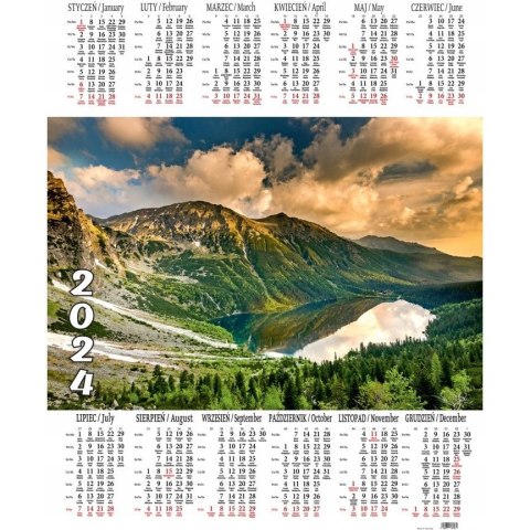 Kalendarz jednoplanszowy P1 MORSKIE OKO BESKIDY Kalendarz jednoplanszowy P1 MORSKIE OKO BESKIDY
