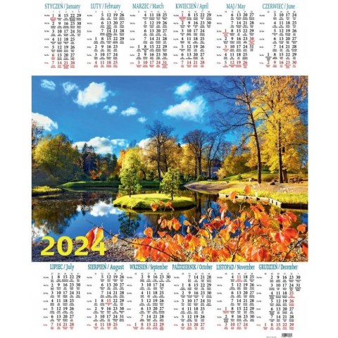 Kalendarz jednoplanszowy P6 PARK BESKIDY Kalendarz jednoplanszowy P6 PARK BESKIDY