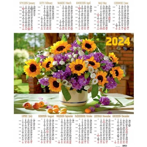 Kalendarz jednoplanszowy P9 KONIE BESKIDY