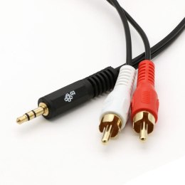 Kabel 3,5mm Mini Jack - 2x RCA M/M (chinch) 1,5m