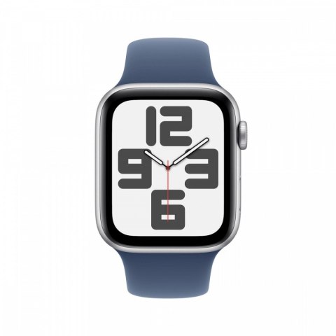 Watch SE GPS, koperta 44 mm z aluminium w kolorze srebrnym z paskiem sportowym w kolorze denim - rozmiar S/M