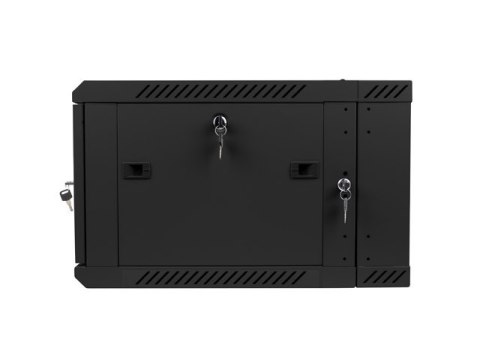 Szafa instalacyjna wisząca dwusekcyjna 19'' 6U 600X600mm czarna Szafa instalacyjna wisząca dwusekcyjna 19'' 6U 600X600mm czarna