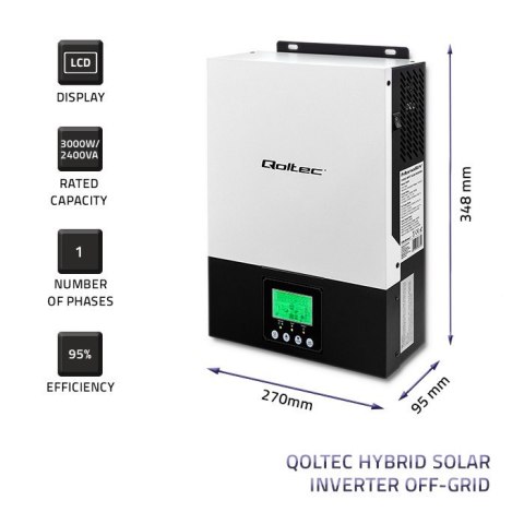 Hybrydowy inwerter solarny Off-Grid 2.4kW | 80A | MPPT | Sinus Hybrydowy inwerter solarny Off-Grid 2.4kW | 80A | MPPT | Sinus
