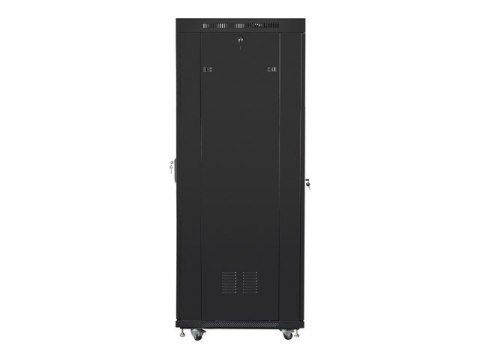 Szafa instalacyjna rack stojąca 19 37u 600x800 czarna, drzwi szklane lcd (Flat pack) Szafa instalacyjna rack stojąca 19 37u 600x800 czarna, drzwi szklane lcd (Flat pack)
