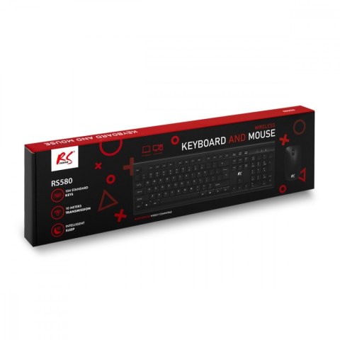 Bezprzewodowa mysz i klawiatura NanoRS RS580 Bezprzewodowa mysz i klawiatura NanoRS RS580