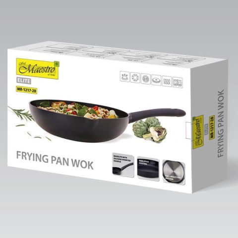 Patelnia / Wok MARBLE 28 cm MR-1217-28 Patelnia / Wok MARBLE 28 cm MR-1217-28