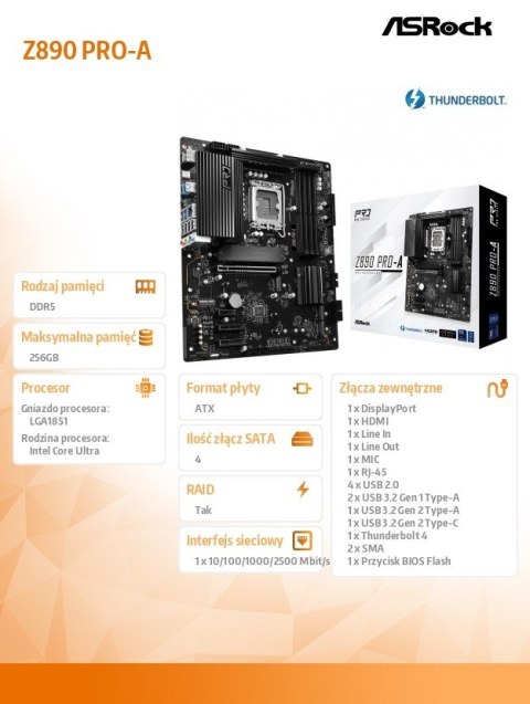 Płyta główna Z890 PRO-A ATX Płyta główna Z890 PRO-A ATX
