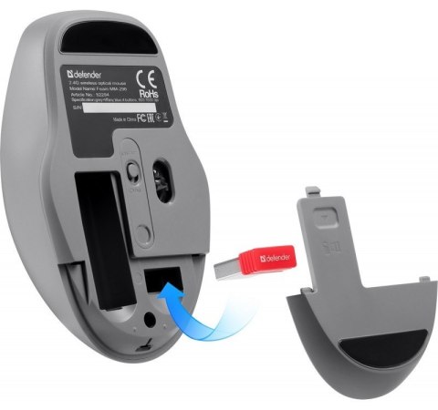 Mysz bezprzewodowa silent click FEAM MM-296 RF 1600 DPI Miętowa Mysz bezprzewodowa silent click FEAM MM-296 RF 1600 DPI Miętowa