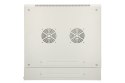Szafka wisząca rack 12U 600x600 szara dwusekcyjna