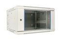 Szafka wisząca rack 6U 600x600 szara dwusekcyjna