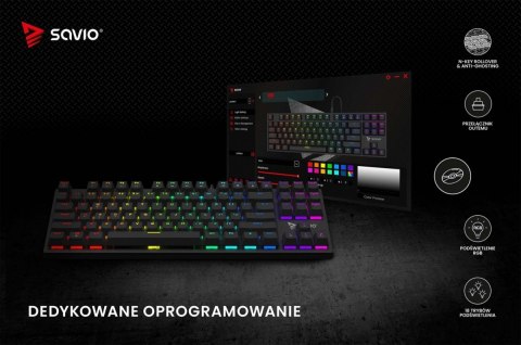 Klawiatura mechaniczna RGB Tempest X2 Outemu Blue Klawiatura mechaniczna RGB Tempest X2 Outemu Blue