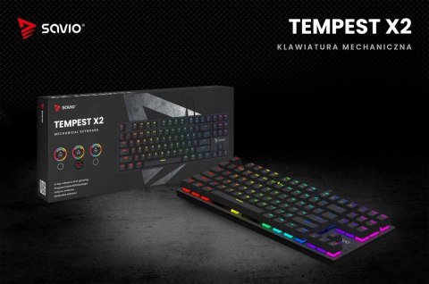 Klawiatura mechaniczna RGB Tempest X2 Outemu Brown Klawiatura mechaniczna RGB Tempest X2 Outemu Brown