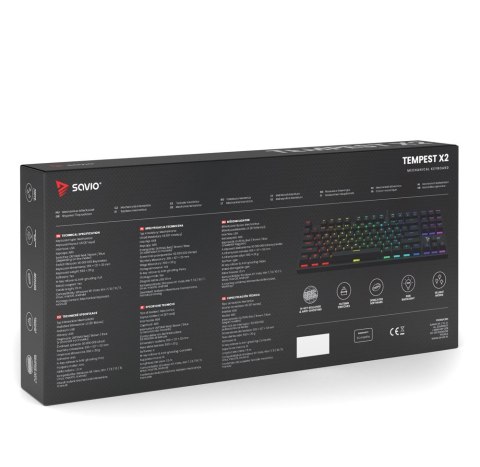 Klawiatura mechaniczna RGB Tempest X2 Outemu Red Klawiatura mechaniczna RGB Tempest X2 Outemu Red