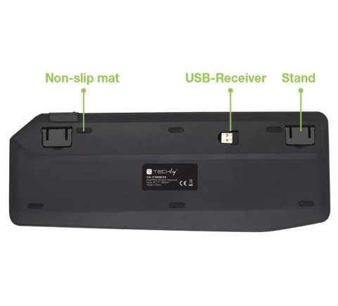 Klawiatura bezprzewodowa BT/RF 2.4GHz touchpad LED Klawiatura bezprzewodowa BT/RF 2.4GHz touchpad LED
