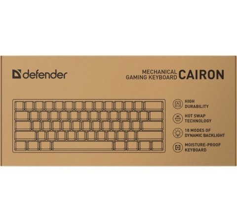 Klawiatura mechaniczna CAIRON GK-081 podświetlenie RGB Czarna Klawiatura mechaniczna CAIRON GK-081 podświetlenie RGB Czarna