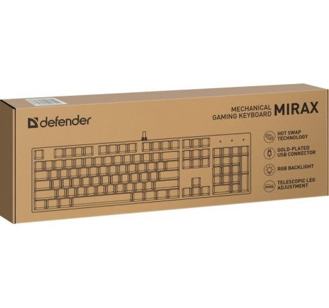 Klawiatura mechaniczna MIRAX GK-352 podświetlenie RGB Czarna Klawiatura mechaniczna MIRAX GK-352 podświetlenie RGB Czarna