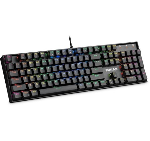 Klawiatura mechaniczna MIRAX GK-352 podświetlenie RGB Czarna Klawiatura mechaniczna MIRAX GK-352 podświetlenie RGB Czarna