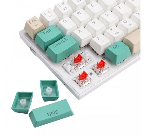 Klawiatura mechaniczna VEXX GK-084 podświetlenie RGB Biała Klawiatura mechaniczna VEXX GK-084 podświetlenie RGB Biała