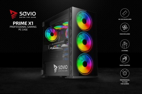Obudowa komputerowa, ARGB, Glass, Prime X1 Obudowa komputerowa, ARGB, Glass, Prime X1