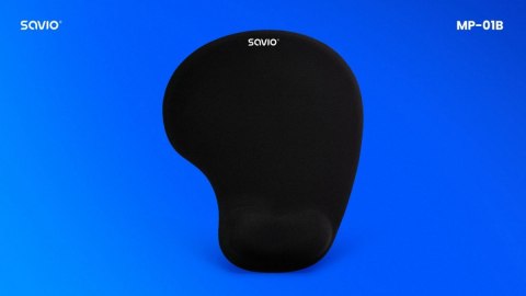 Podkładka żelowa pod mysz czarna SAVIO MP-01B Podkładka żelowa pod mysz czarna SAVIO MP-01B