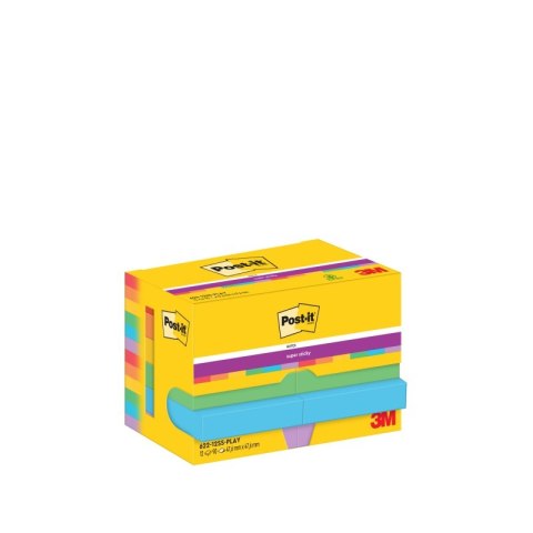 Bloczki samoprzylepne POST-IT Super Sticky, 47,6 x47,6mm 12x90kart. PLAYFUL 3M-7100290166 Bloczki samoprzylepne POST-IT Super Sticky, 47,6 x47,6mm 12x90kart. PLAYFUL 3M-7100290166