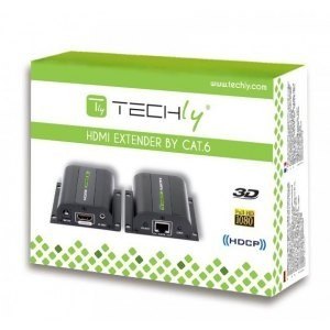 Extender HDMI po skrętce Cat.5e/6/6a/7 do 60m, z odbiornikiem IR, czarny Extender HDMI po skrętce Cat.5e/6/6a/7 do 60m, z odbiornikiem IR, czarny
