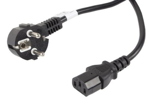 Kabel zasilający CEE 7/7 - IEC 320 C13 VDE 10M czarny Kabel zasilający CEE 7/7 - IEC 320 C13 VDE 10M czarny
