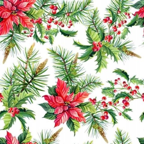 Serwetki świąteczne na Boże Narodzenie Święta 33x33cm papierowe 20 sztuk BN-122 AHA Serwetki świąteczne na Boże Narodzenie Święta 33x33cm papierowe 20 sztuk BN-122 AHA