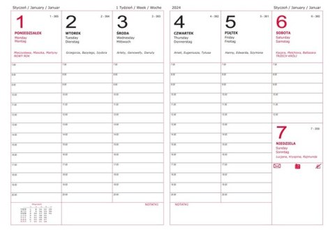 Terminarz B5 tygodniowy mix kolor okładka skóropodobna C1 BESKIDY