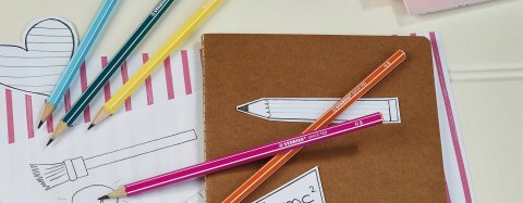 Ołówek z gumką HB STABILO 160 kolorowy 2160 Ołówek z gumką HB STABILO 160 kolorowy 2160