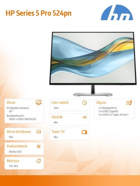 Monitor S5 Pro 524pn WUXGA 9D9A7AA#ABB Monitor S5 Pro 524pn WUXGA 9D9A7AA#ABB