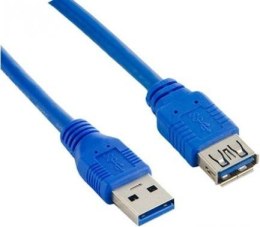 Przedłużacz kabla USB 3.0 AM-AF niebieski 1.8M