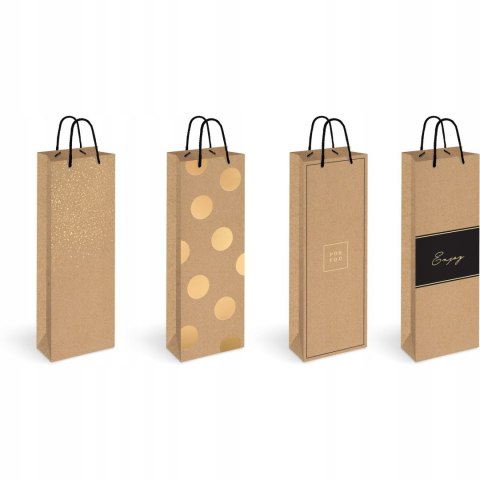 Torebka na butelkę KRAFT (12szt.) 13x36x8cm INTERDRUK Torebka na butelkę KRAFT (12szt.) 13x36x8cm INTERDRUK