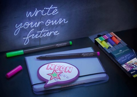 Cienkopisy GRIP 5 kolorów neonowych 151603 FABER-CASTELL Cienkopisy GRIP 5 kolorów neonowych 151603 FABER-CASTELL