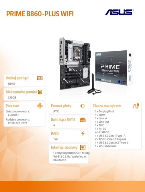 Płyta główna PRIME B860-PLUS WIFI Płyta główna PRIME B860-PLUS WIFI
