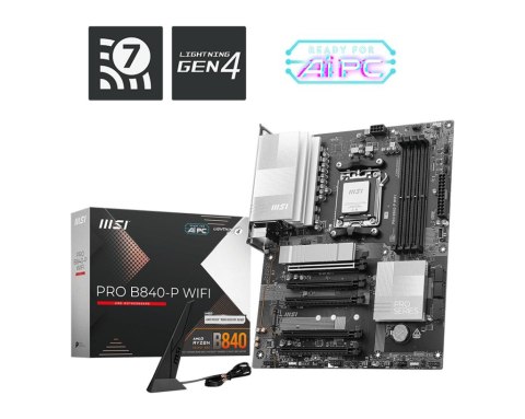 Płyta główna PRO B840-P WIFI AM5 4DD R5 ATX Płyta główna PRO B840-P WIFI AM5 4DD R5 ATX