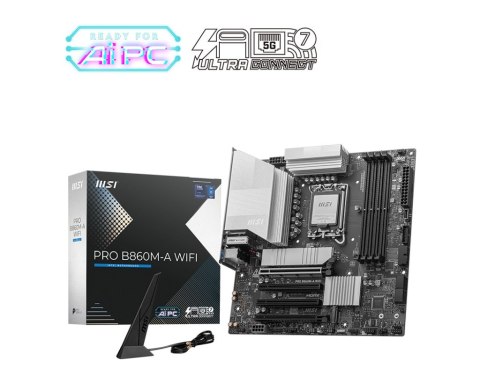 Płyta główna PRO B860M-A WIFI s1851 4DDR5 mATX Płyta główna PRO B860M-A WIFI s1851 4DDR5 mATX
