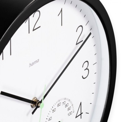 Zegar ścienny 30cm Santorini Czarny